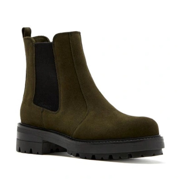 La Canadian CLAUDIA WATERPROOF CHELSEA BOOT IN KHAKI OILED SUEDE Sz 9.5 - Picture 1 of 8